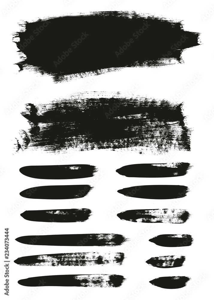 Calligraphy Paint Brush Background & Lines Mix High Detail Abstract Vector Background Set 134