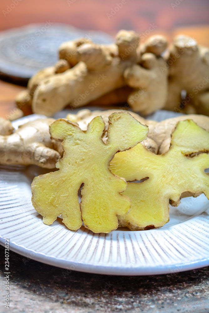 Fresh raw ginger root from China close up Fresh raw ginger root from China close up