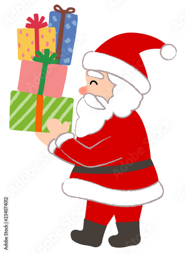 プレゼントを運ぶサンタクロース