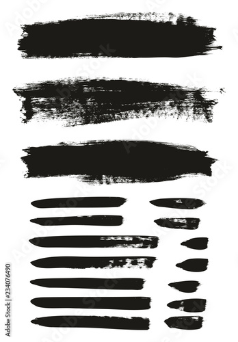 Calligraphy Paint Brush Background & Lines Mix High Detail Abstract Vector Background Set 58