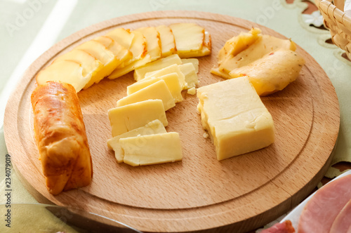 a small cheese board,