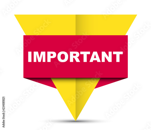 red vector banner important