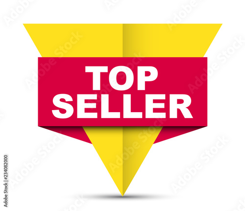 red vector banner top seller