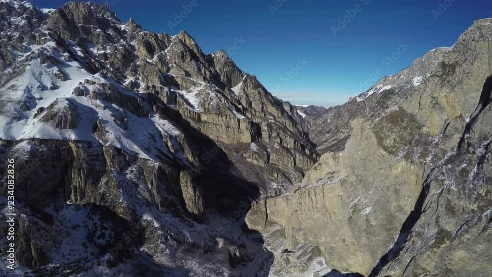 Caucasus. Genaldon gorge. Rocky ridge. Caucasus. Genaldon gorge. Rocky ridge.