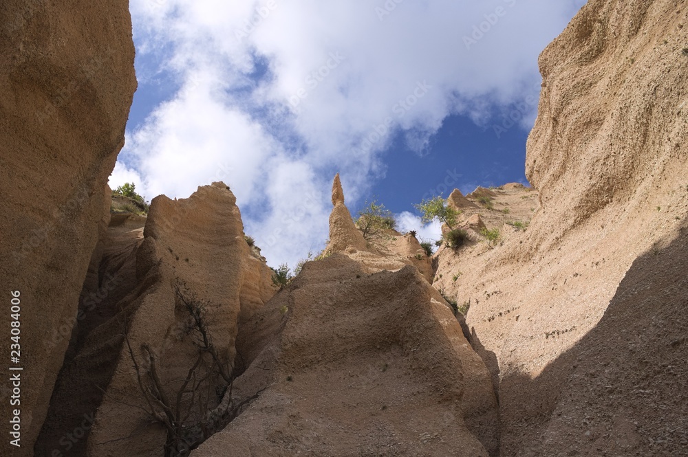 Geological formation in the center of Italy - Lame Rosse canyon (Marche, Italy, Europe)