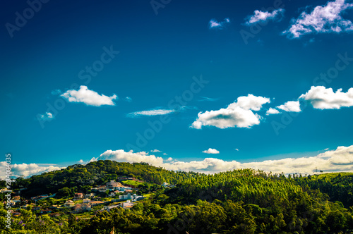 mountain landscape with blue sky in Minas Gerais Brazil