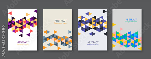 Abstract colorful geometric triangular backgrounds. vector modern flyer.