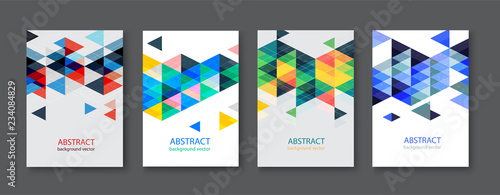 Abstract colorful geometric triangular backgrounds. vector modern flyer.