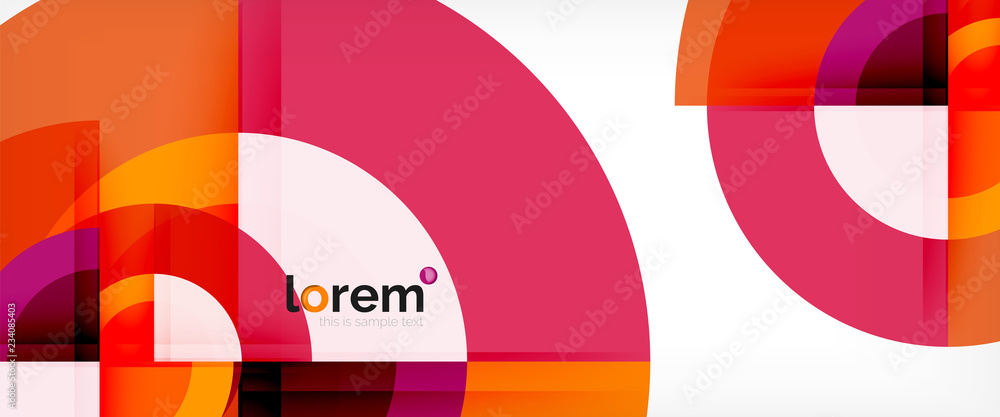 Obraz premium Circle abstract background, geometric modern design template