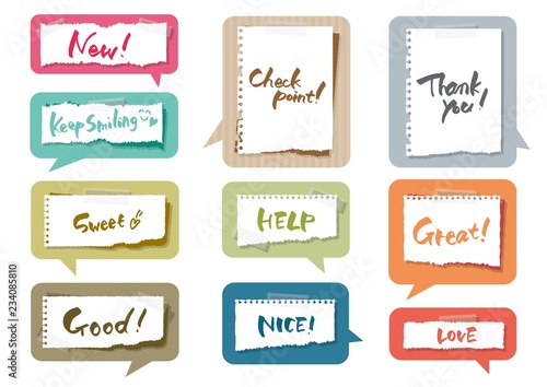 メッセージメモ帳のセット