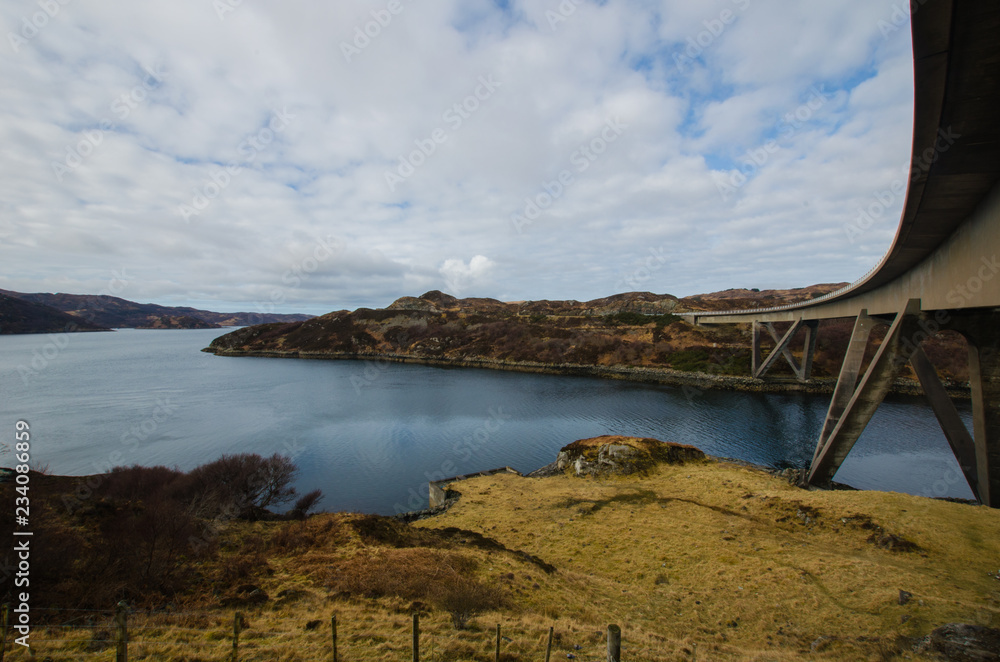 Scotland Highlands Bridge Landscape