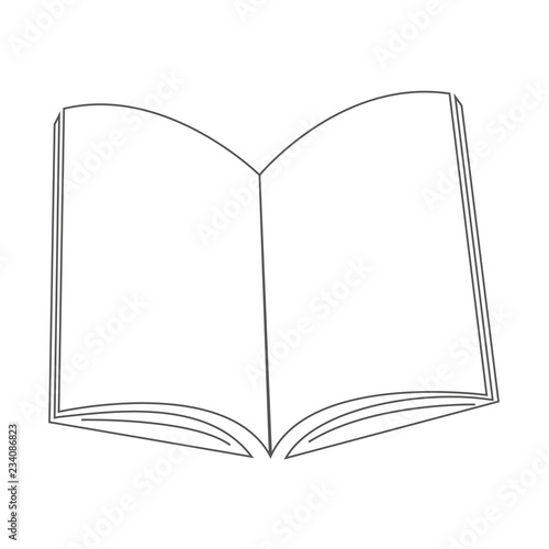 Open Book flat icon vector. book symbol