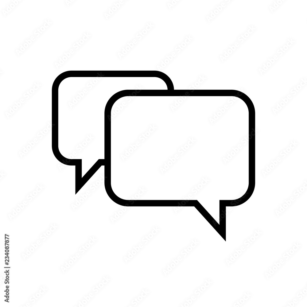 Chat Icon. Speech Bubble Sign. Conversation, Communications Symbol. Chat Icon. Speech Bubble Sign. Conversation, Communications Symbol.