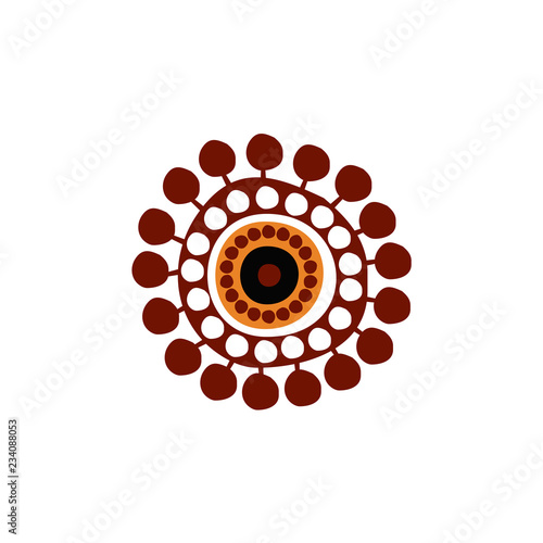 Aboriginal art icon design logo template