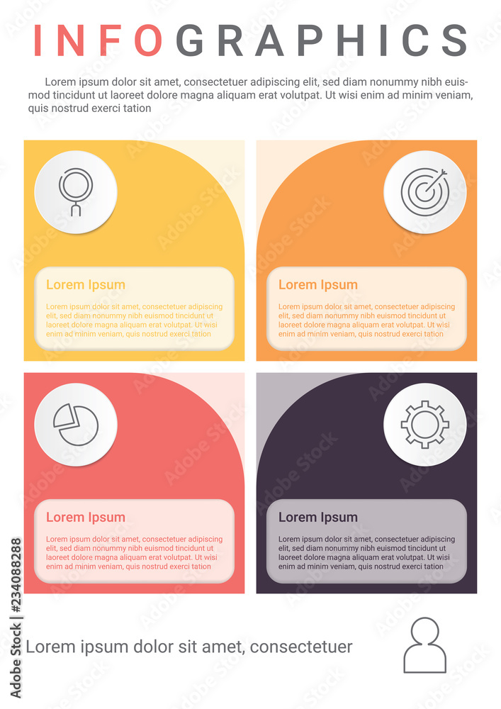 Naklejka premium Infographics diagram with 4 steps, options, or processes. Vector business template for presentation. business data visualization.