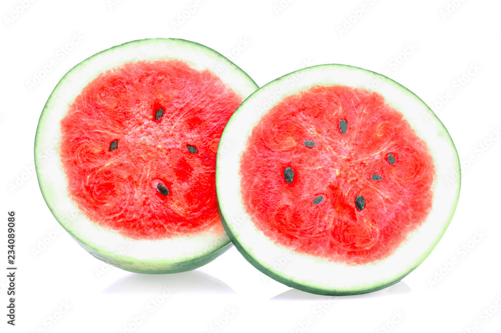 Sliced of watermelon isolated on white background. Sliced of watermelon isolated on white background.