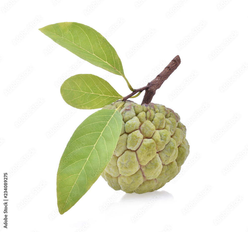 Custard apple isolate on white background Custard apple isolate on white background