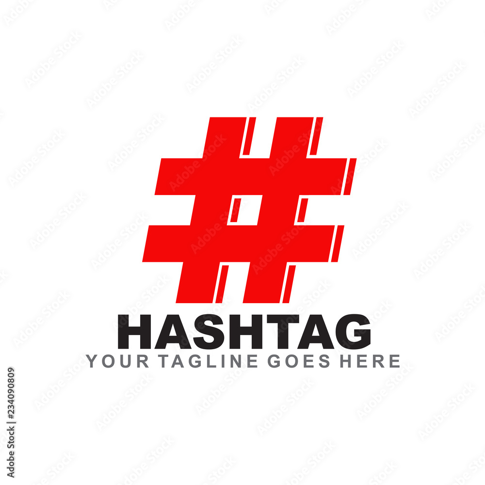 Obraz premium Hashtag logo design