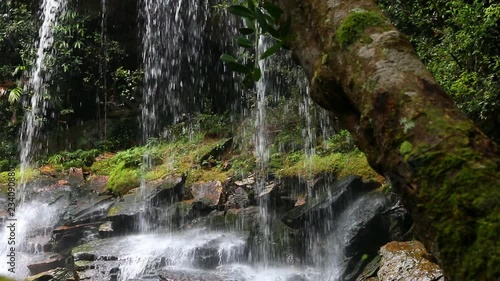 Beautiful waterfall landscape. Waterfall in forest at phukradung national park in loei province asia southeast asia Thailand photo