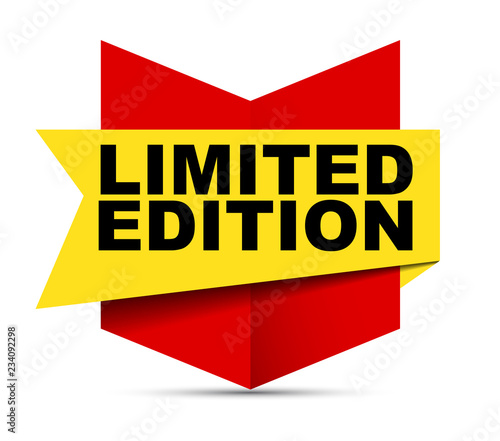 red vector banner limited edition