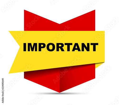 red vector banner important