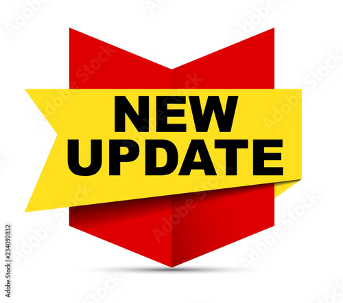 red vector banner new update