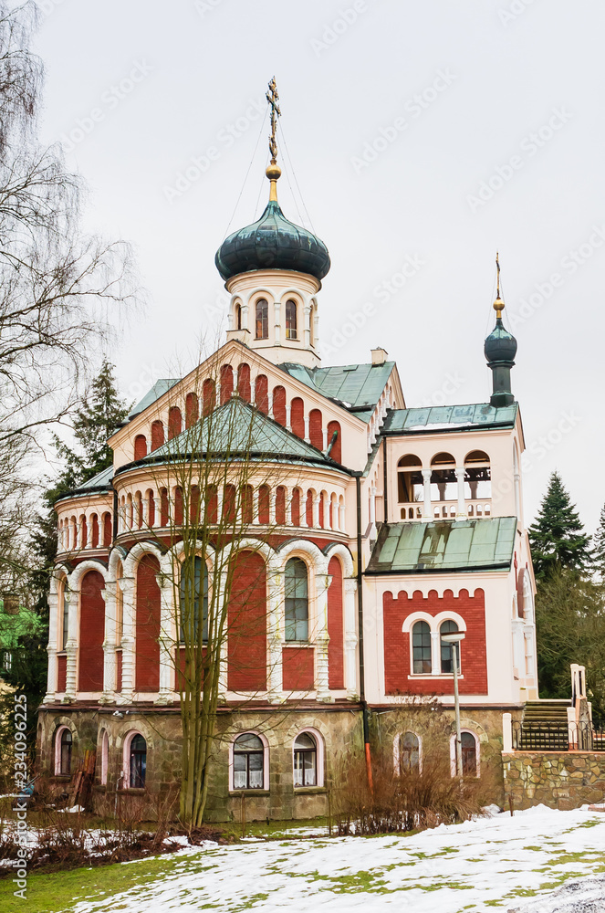 Russian orthodoxe church in the small west Bohemian spa town Marianske Lazne (Marienbad) - Czech Republic