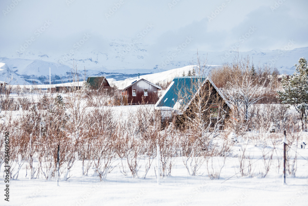 Thingvellir National Park or better known as Iceland pingvellir National Park during winter