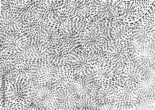 Ink grunge circle pattern. Hand drawn brush background. Vector illustration.