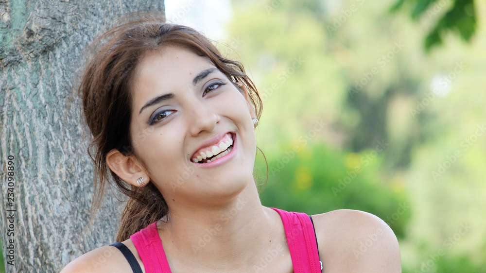 Hispanic Female Smiling Hispanic Female Smiling