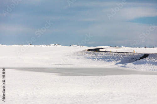 Jokulsarlon snow landscape in Hvannadalshnukur, Iceland for beautiful background © keongdagreat