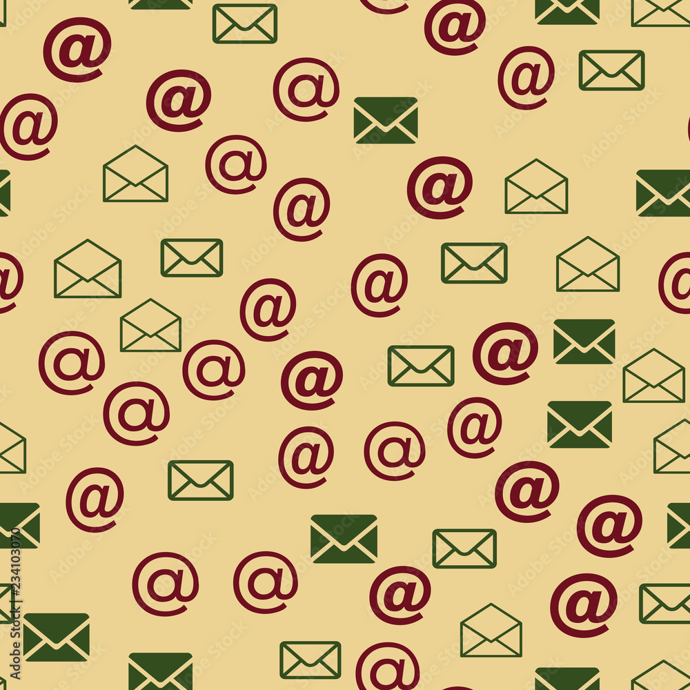 Seamless vector EPS 10 with e-mail and letters. Texture for print and Banner. Flat style Seamless vector EPS 10 with e-mail and letters. Texture for print and Banner. Flat style