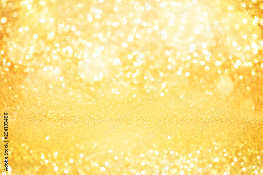 Abstract gold glitter bokeh lights with soft light background. Abstract gold glitter bokeh lights with soft light background.