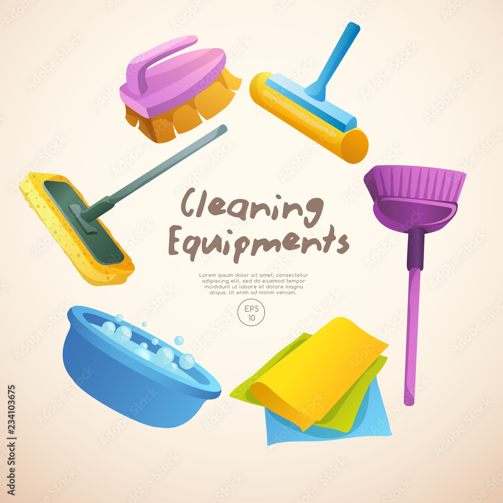 Home Appliances : Objects in Utility Room : Vector Illustration Home Appliances : Objects in Utility Room : Vector Illustration