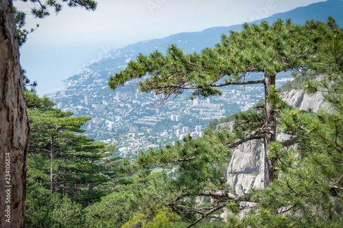 Fotografie Beautiful landscape from Uch-Kosh gorge, Crimea