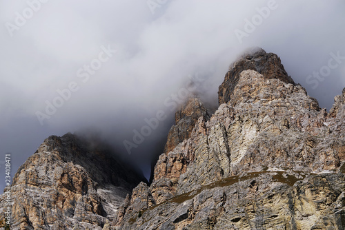 Alpine landscape of Cristallo Group, Dolomites, Italy