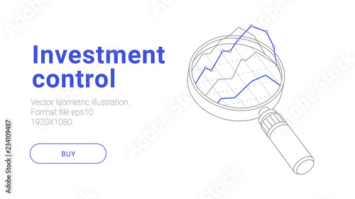Isometric investment illustraion
