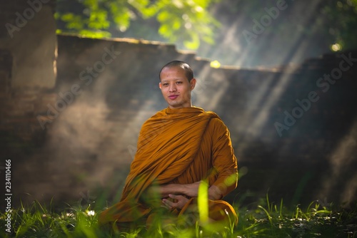 Monk in Buddhism Meditation