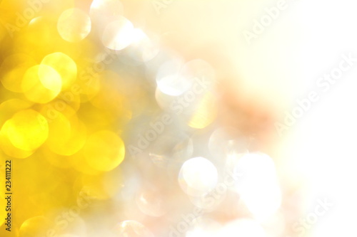 Color gold and white bokeh for background,For Christmas and Happy new year.