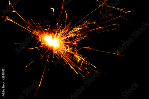 Wallpaper Mural burning wire sparkler on black background
	
 Torontodigital.ca
