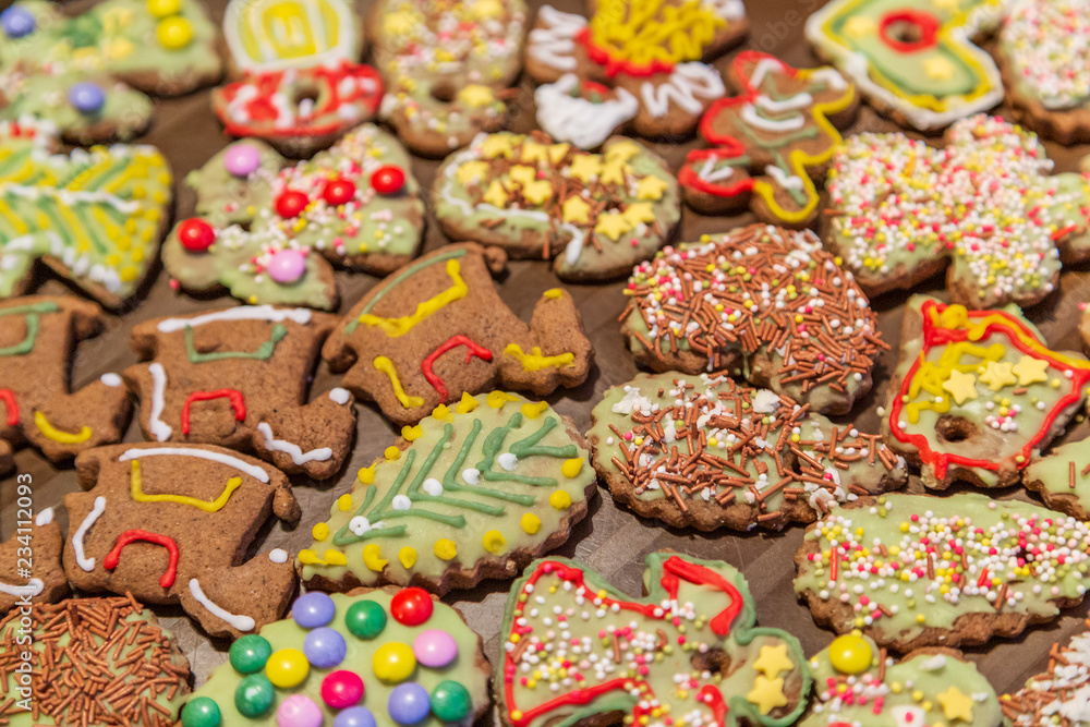 Colorful gingerbreads