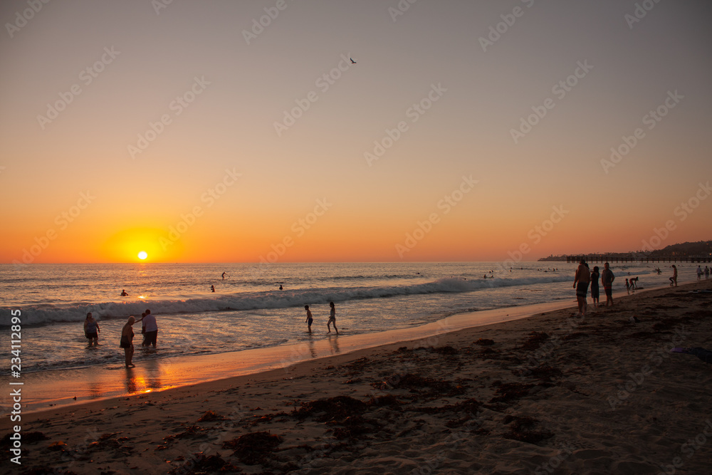 Sunset on Mission Beach, San Diego