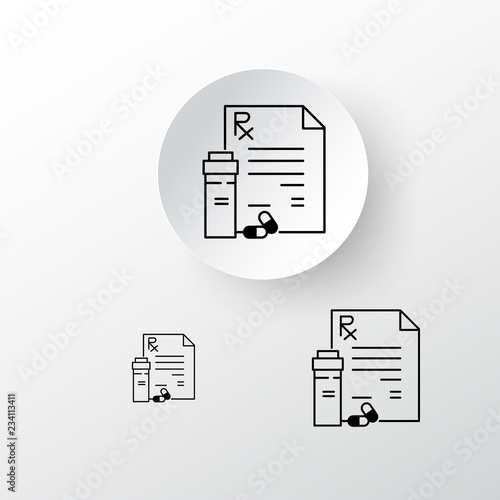 vector line icons, sign and symbols in flat design on paper cut circle and hextagon shape medicine and health  photo