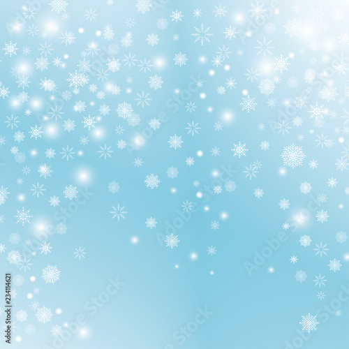 Snowflake transparent decoration effect.