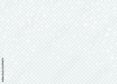 Snowflake transparent decoration effect.