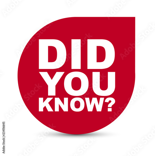 red vector banner did you know