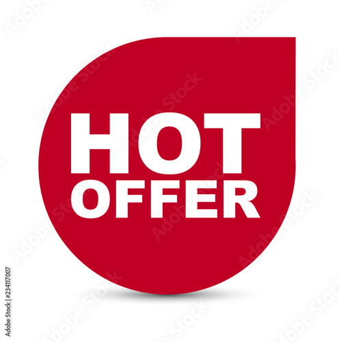 red vector banner hot offer