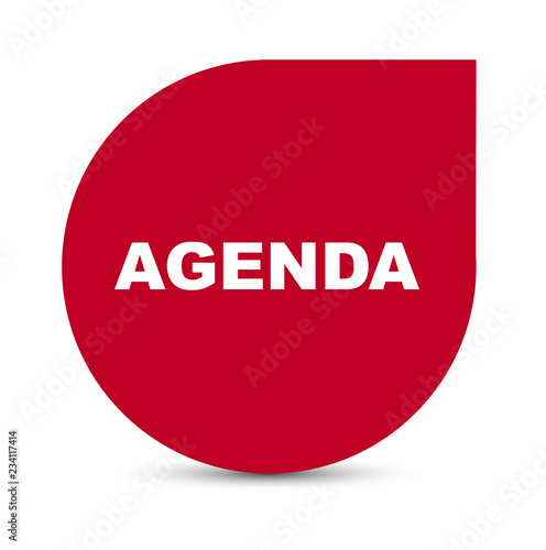 red vector banner agenda