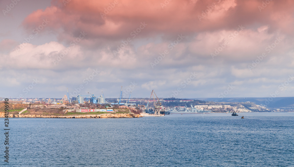 Sevastopol Bay, coastal cityscape