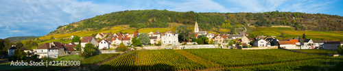 Saint-Aubin in Burgundy on sunny day photo